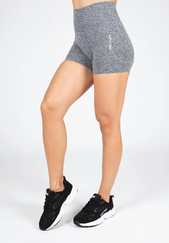 Lively And Youthful Fresh And Capable Quincy Seamless Shorts - Gray Melange