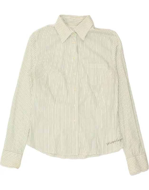 High Street Fashion Elegant Tailoring MURPHY & NYE Womens Shirt UK 14 Large Green Pinstripe Cotton High Street Fashion Elegant Tailoring MURPHY & NYE Womens Shirt UK 14 Large Green Pinstripe Cotton