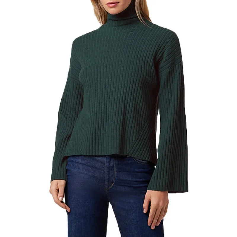 Extra long version Womens Ribbed Long Sleeves Pullover Sweater