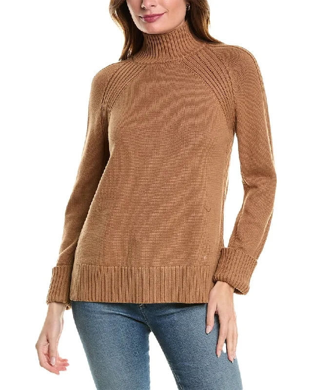 Fashionable Prints Soft And Comfortable Jones New York Directional Mock Neck Sweater