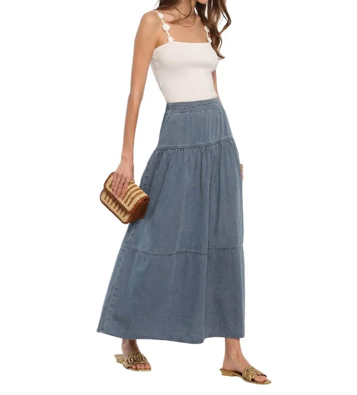 Boutique style Winnie Skirt In Chambray