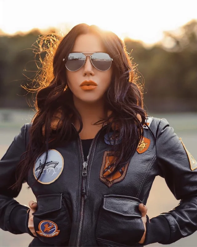 High Street Fashion Classic Retro TOP GUN® MISS TG1 OFFICIAL SIGNATURE SERIES JACKET 1.0