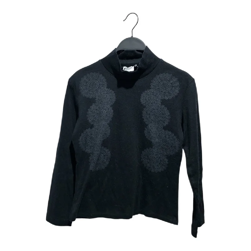 Personalized Clothing Autumn Selection ISSEY MIYAKE/LS T-Shirt/Floral Pattern/Cotton/BLK/ Personalized Clothing Autumn Selection ISSEY MIYAKE/LS T-Shirt/Floral Pattern/Cotton/BLK/