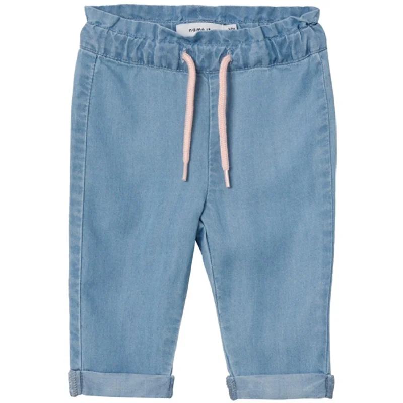 Tropical Style Unique Design Name it Light Blue Denim Bella Baggy Jeans Noos
