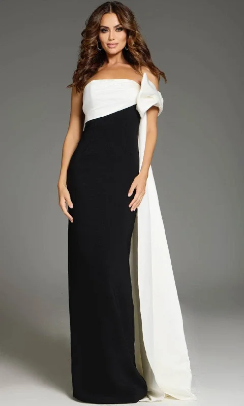 Street Cool Jovani 38864 - One-Shoulder Column Prom Gown