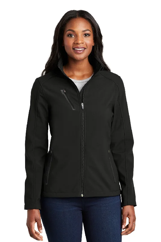 Advanced Customization Wearable At Home Or Out Port Authority Womens Welded Wind & Water Resistant Full Zip Jacket - Black