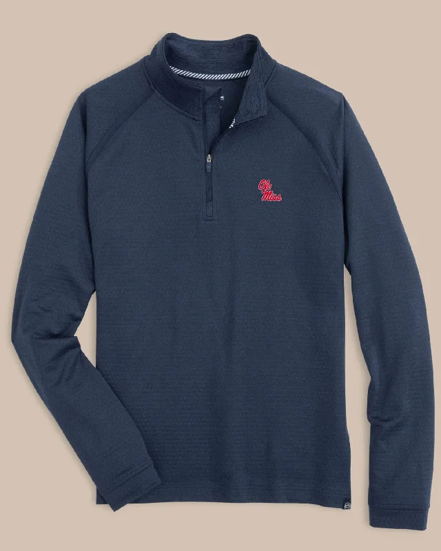 Embroidery Design Thin Design Ole Miss Rebels Scuttle Heather Quarter Zip
