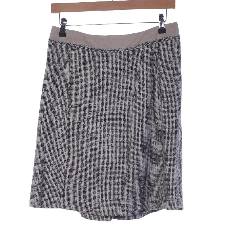 Breathable Design Girl Style Max Mara Weekend Cotton Mix Skirt Black and White UK Size 8