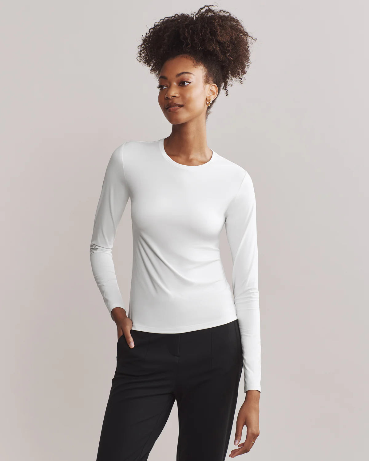 Creative Prints Warm And Comfortable Rhone Women's Ultimate Layer Long Sleeve T-Shirt - Snow White Creative Prints Warm And Comfortable Rhone Women's Ultimate Layer Long Sleeve T-Shirt - Snow White