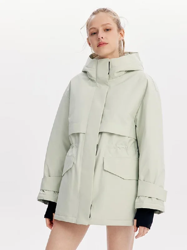Classic Color Advanced Customization Hooded Gathered Waist Short Goose Down Garment