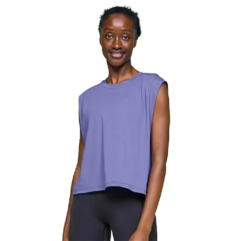 Perfect Tailoring Carefree On Women's Performance All Day Focus Crop Top - Blueberry Perfect Tailoring Carefree On Women's Performance All Day Focus Crop Top - Blueberry