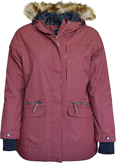 Street Cool Fashion Design Pulse Women's Plus Size Extended Insulated Ski Parka Societe Coat