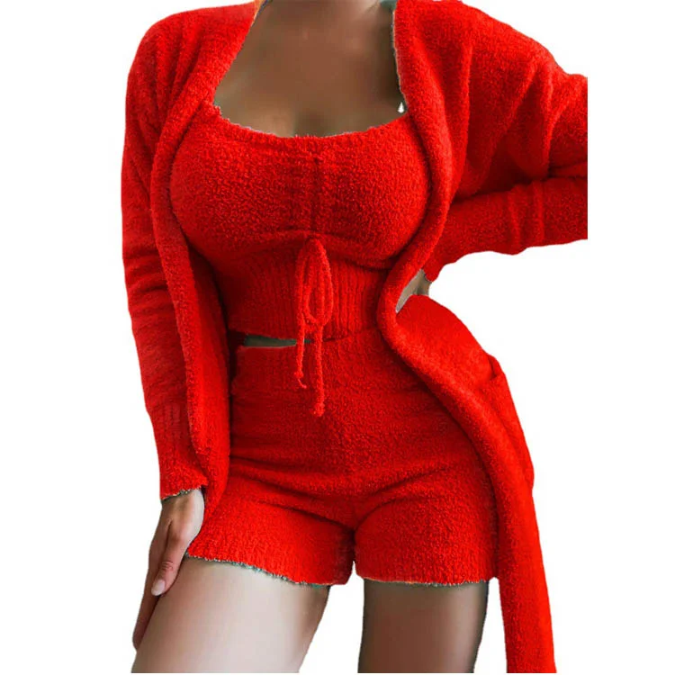 Renaissance Style Sexy 3pcs Women Knitting Sets