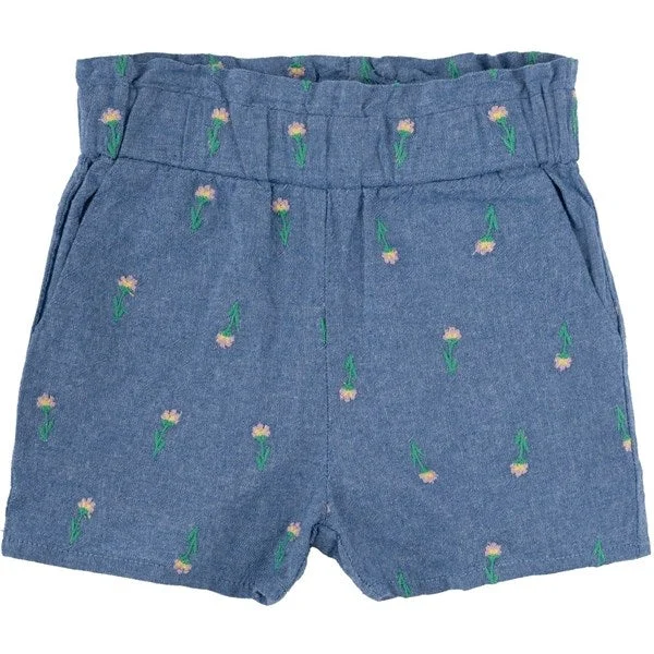 Basic Version Casual And Comfortable THE NEW Siblings Medium Blue Kara Shorts