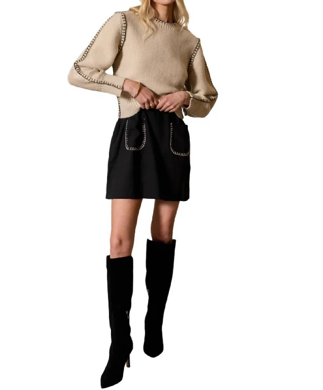 Minimal Classic Classic And Versatile Cheyenne Sweater In Ivory