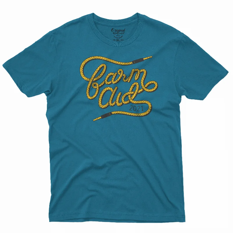 Personalized Design French Style Farm Aid 2021 Plug In Tee- Ocean Blue