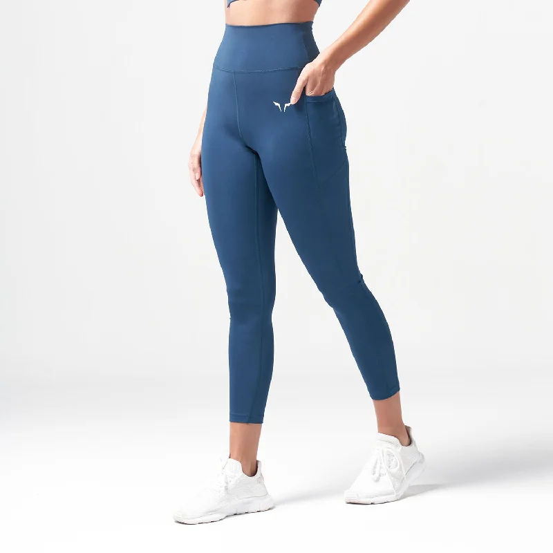 Noble And Elegant Trendy Items Essential Cropped Leggings 24" - Teal