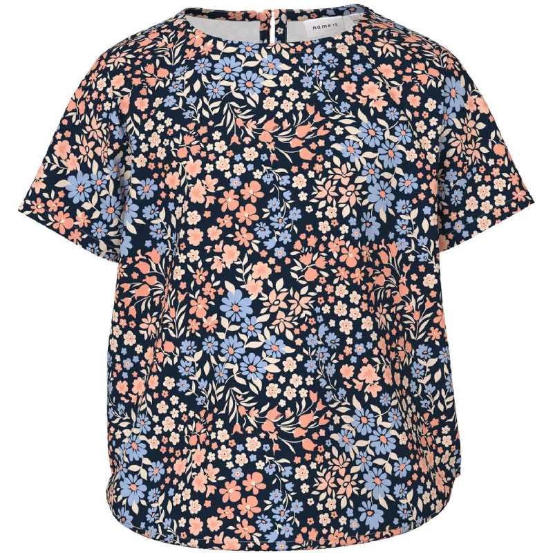 Lively And Youthful Street Charm Name It Dark Sapphire Flower Power Vinaya T-Shirt Lively And Youthful Street Charm Name It Dark Sapphire Flower Power Vinaya T-Shirt