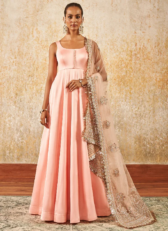 Modern Tailoring Trendy Items Blush Pink Embroidered Anarkali