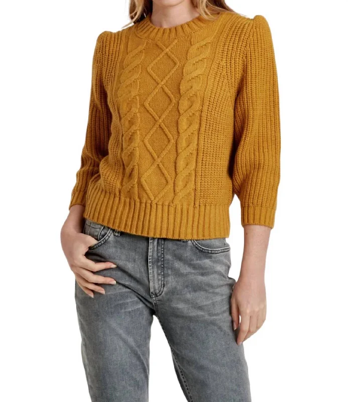 Fashionable and versatile Priya Sweater In Ochre