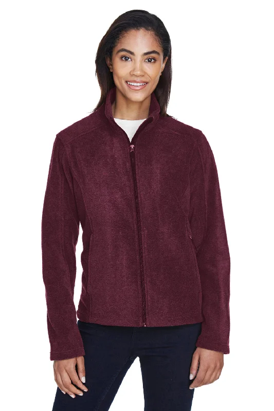 Breathable Design Fashion Must-have Core 365 Womens Journey Pill Resistant Fleece Full Zip Jacket - Burgundy
