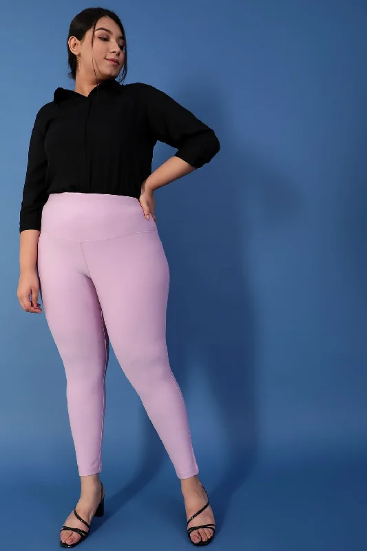 Fashionable In The Times Stunning Fashion Lilac Tummy Tucker Jeggings