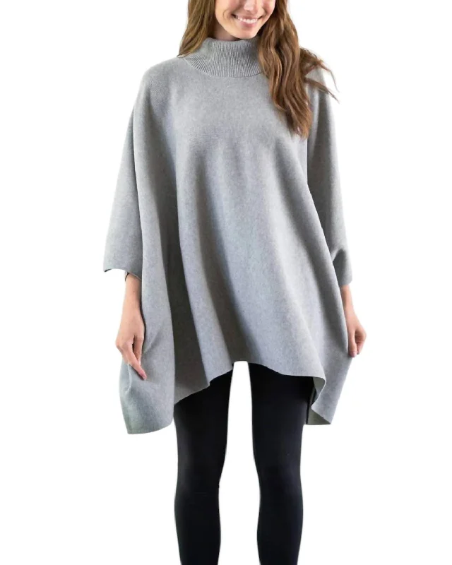 High-end atmosphere Anywear Poncho In Grey