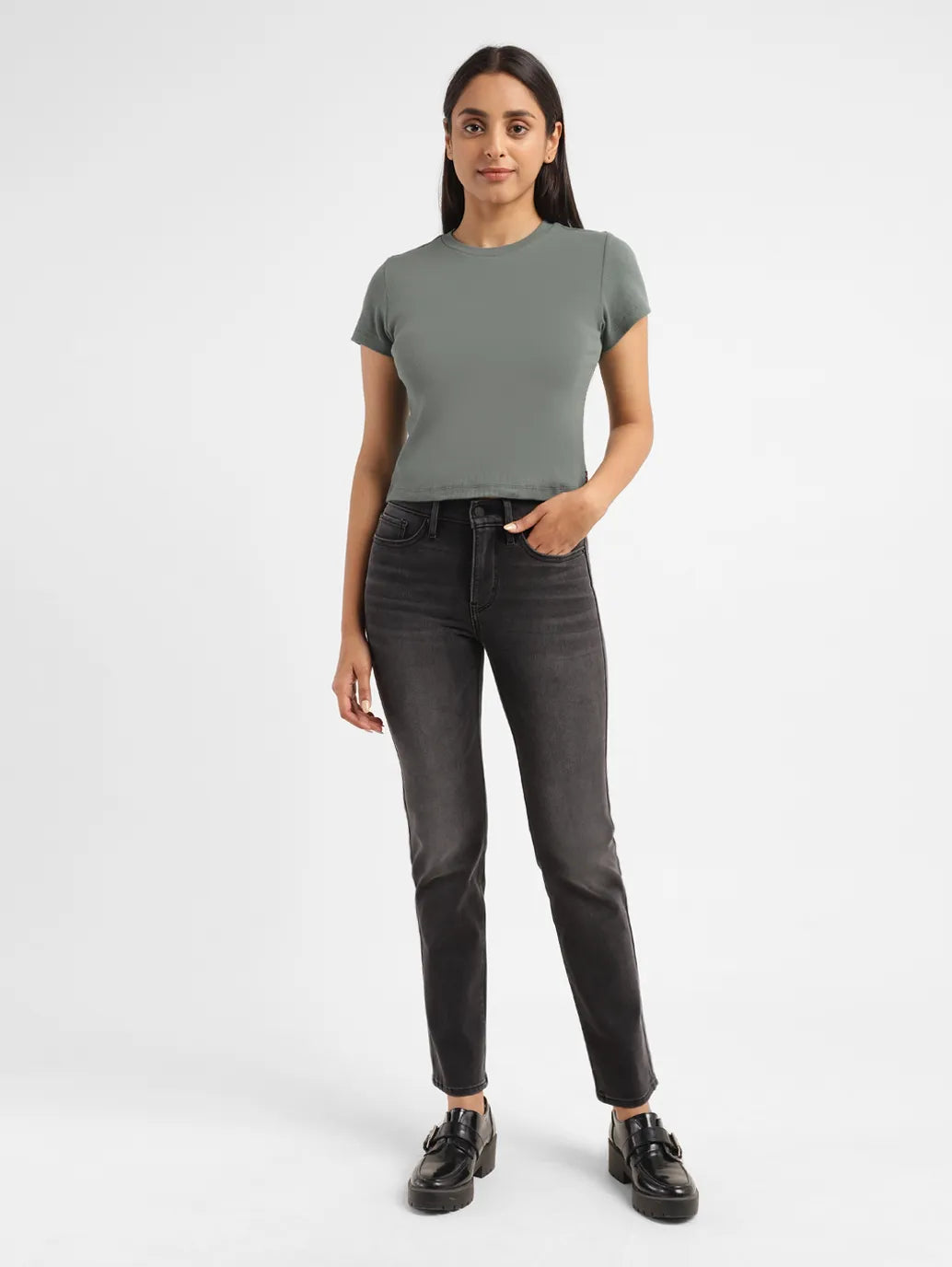 Exclusive Customization Urban Style Women's Mid Rise 312 Slim Fit Jeans