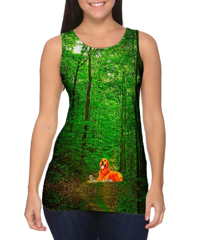 Must-have For Autumn And Winter Casual Style Golden Retriever Forest