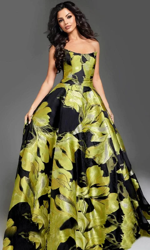 Comfortable And Cold-proof Jovani 42435 - Scoop Neck Strapless Prom Gown