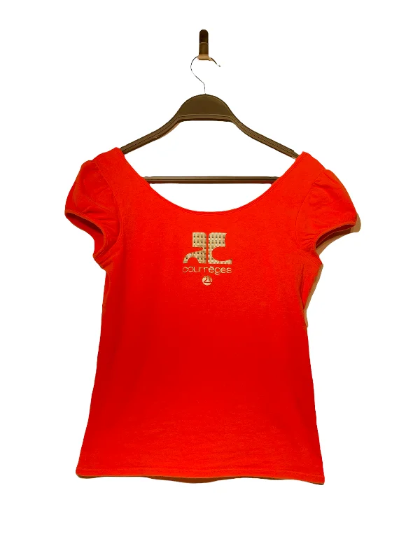 Celebrity Must-have Trendy And Casual courreges21/T-Shirt/38/Graphic/Cotton/ORN