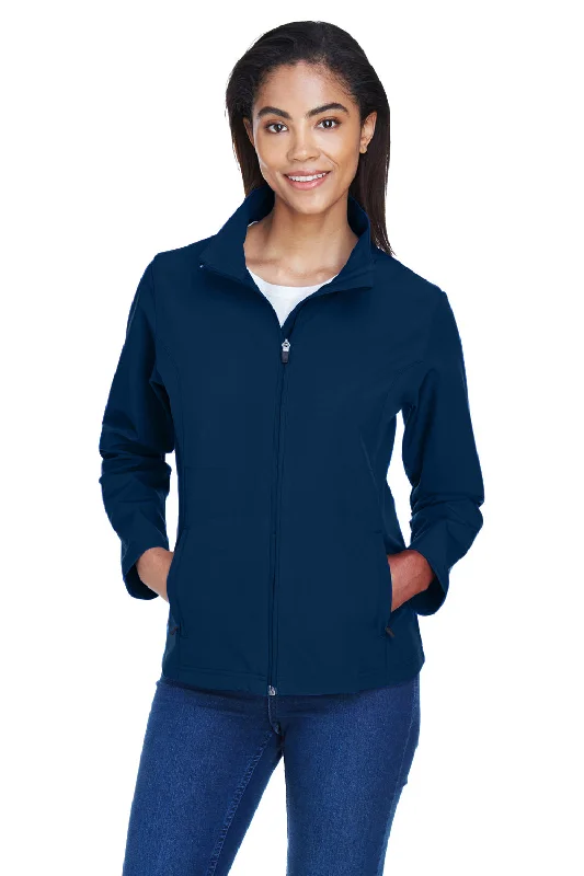 Fashion Must-have Exclusive Customization Team 365 Womens Leader Windproof & Waterproof Full Zip Jacket - Dark Navy Blue