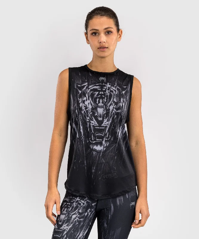 Sports Fitness Style Venum Tiger Women's Tank Top - Black/Silver