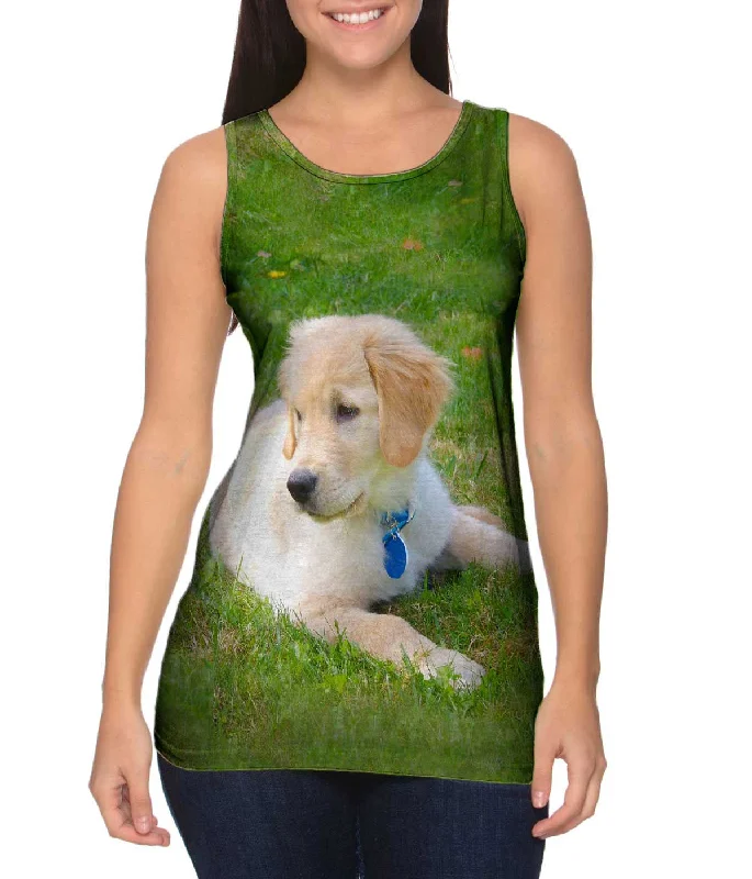 Cute Design New Products Golden Lab Puppy Relaxing