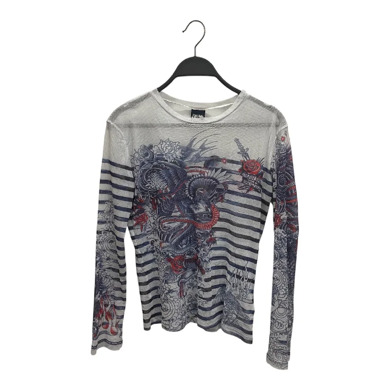 European Plan Slim Fit Jean Paul Gaultier/Cut & Sew/M/All Over Print/BLU/TRAD TATTOO SHIRT European Plan Slim Fit Jean Paul Gaultier/Cut & Sew/M/All Over Print/BLU/TRAD TATTOO SHIRT