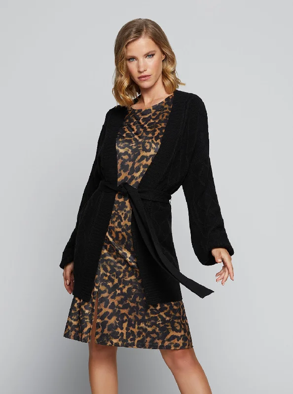 Personalized Design Classic Black Edwige Cardigan