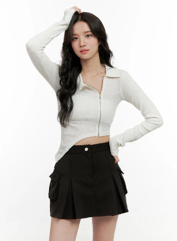 Classic Retro French Retro Asymmetric Slim Fit Cardigan ON404