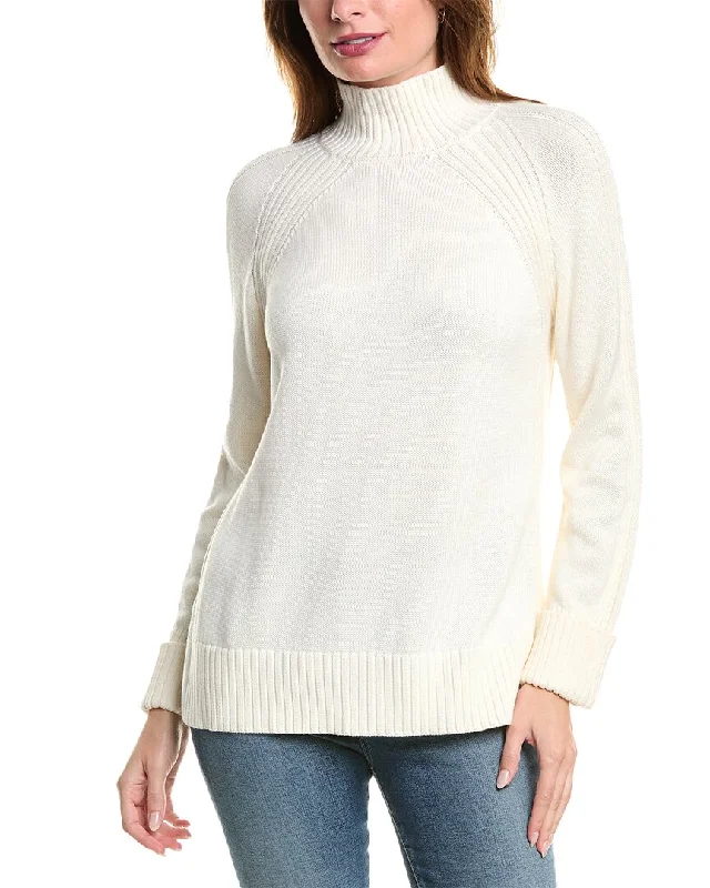 Sports Comfort Style Jones New York Directional Mock Neck Sweater