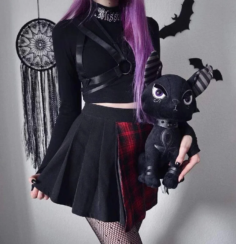 French Style Elegant Design Women's Punk Tartan Check Short Skirt