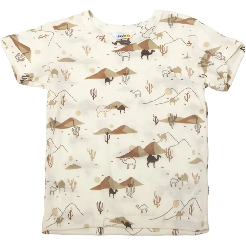 Youthful Street Fashion Age-reducing Style Joha Uld/Silke Beige T-Shirt
