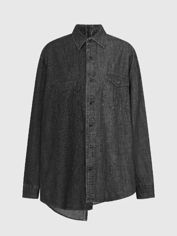 Personalized Series Fresh And Capable The Charcoal Grey Denim Shirt