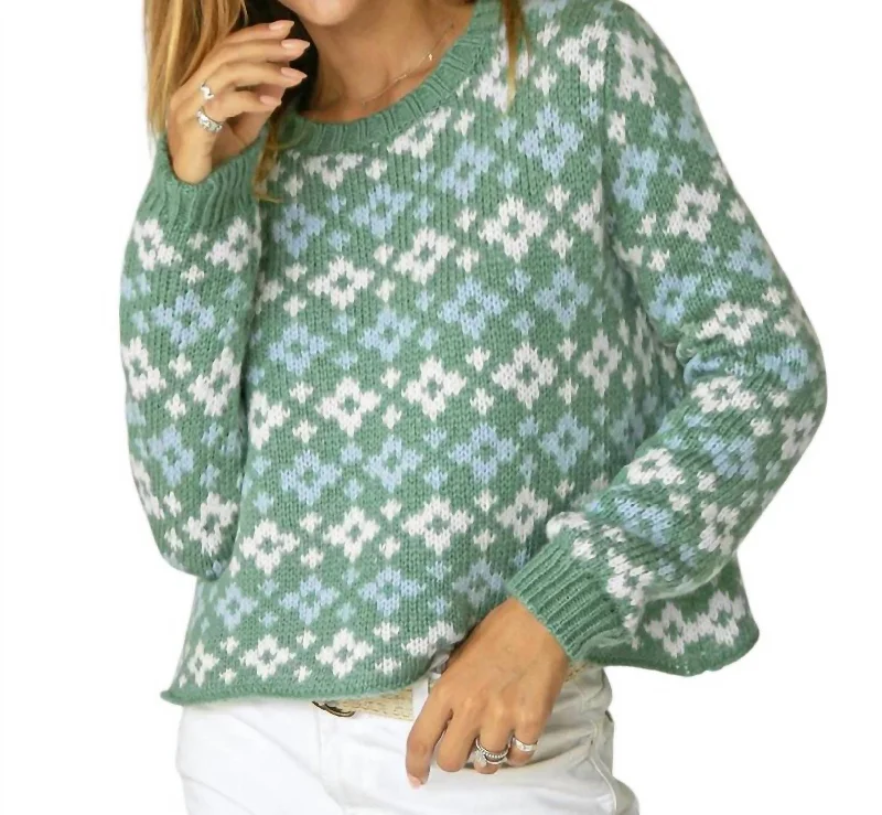 Avant-garde trend Fair Isle Sweater In Green Multi