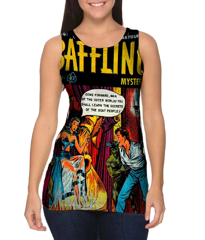 Feminine Charm Slim Fit Goat People Comic Retro