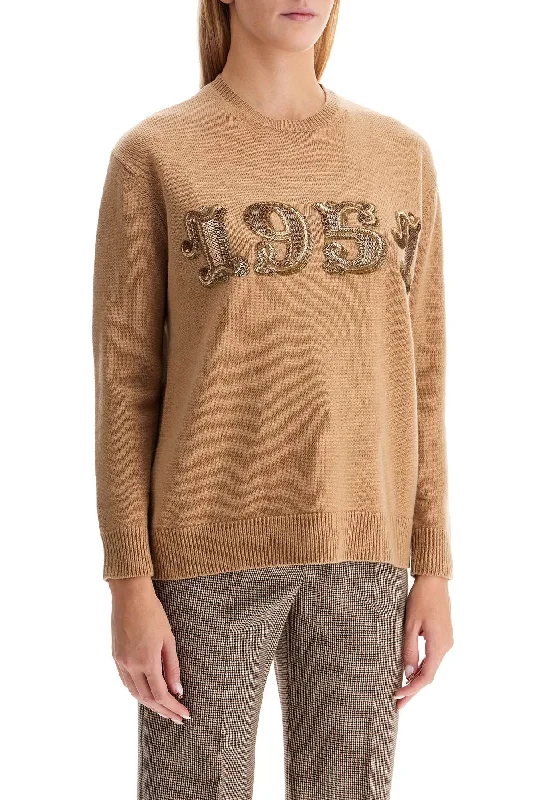High-end Customization Classic And Versatile Max Mara Form With Embroidery And Sequins Pullover