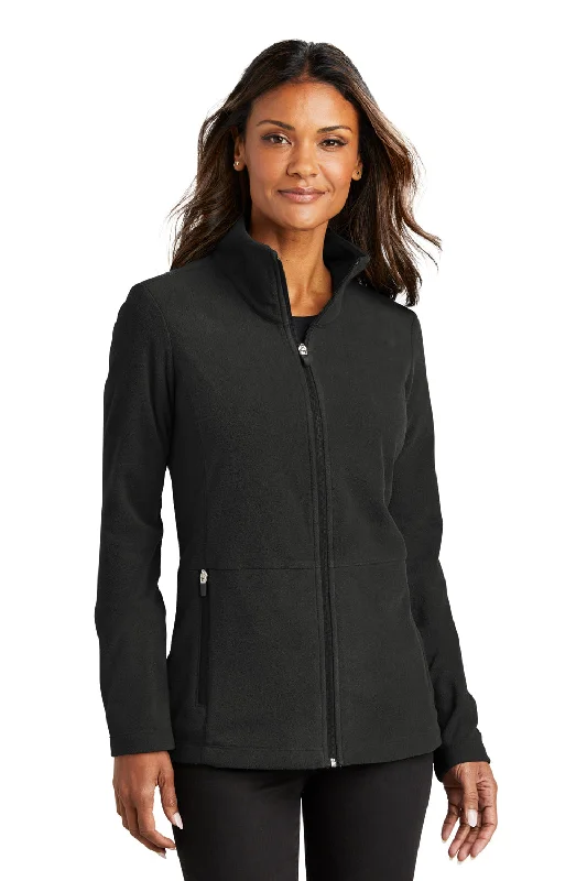 British Style Casual And Comfortable Port Authority Womens Accord Pill Resistant Microfleece Full Zip Jacket - Black