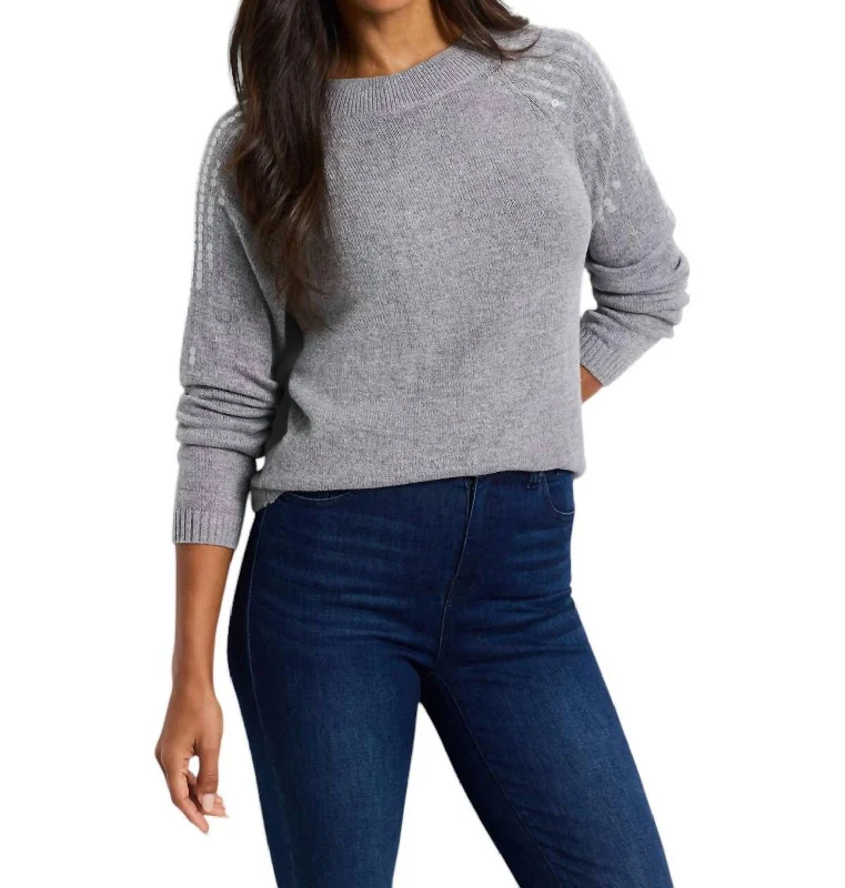 Comfortable Mind Luxury And Elegant Subtle Shine Sweater In Nickel