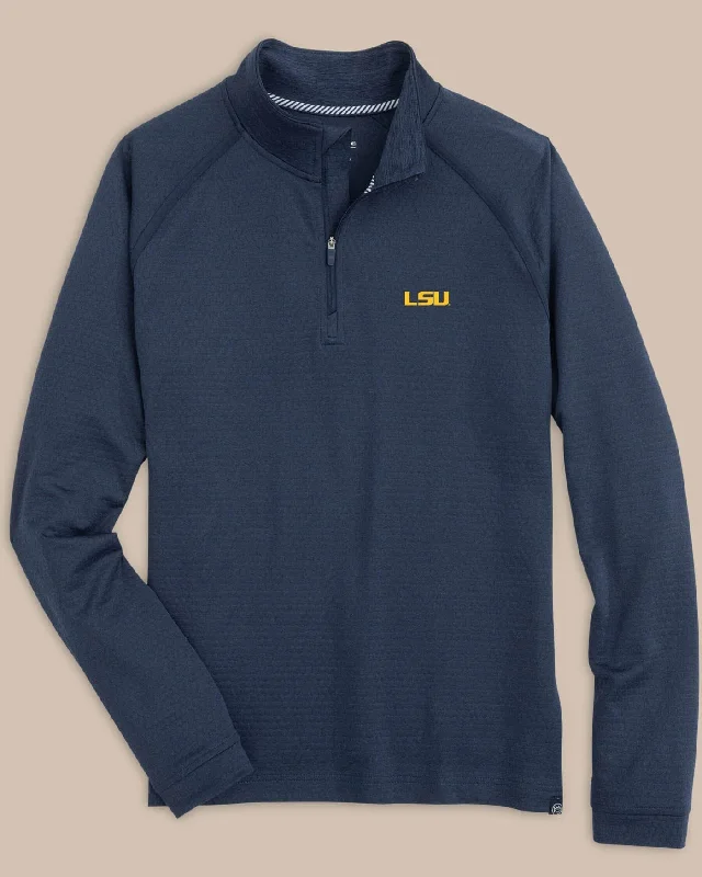 Soft And Comfortable Warm Atmosphere LSU Tigers Scuttle Heather Quarter Zip