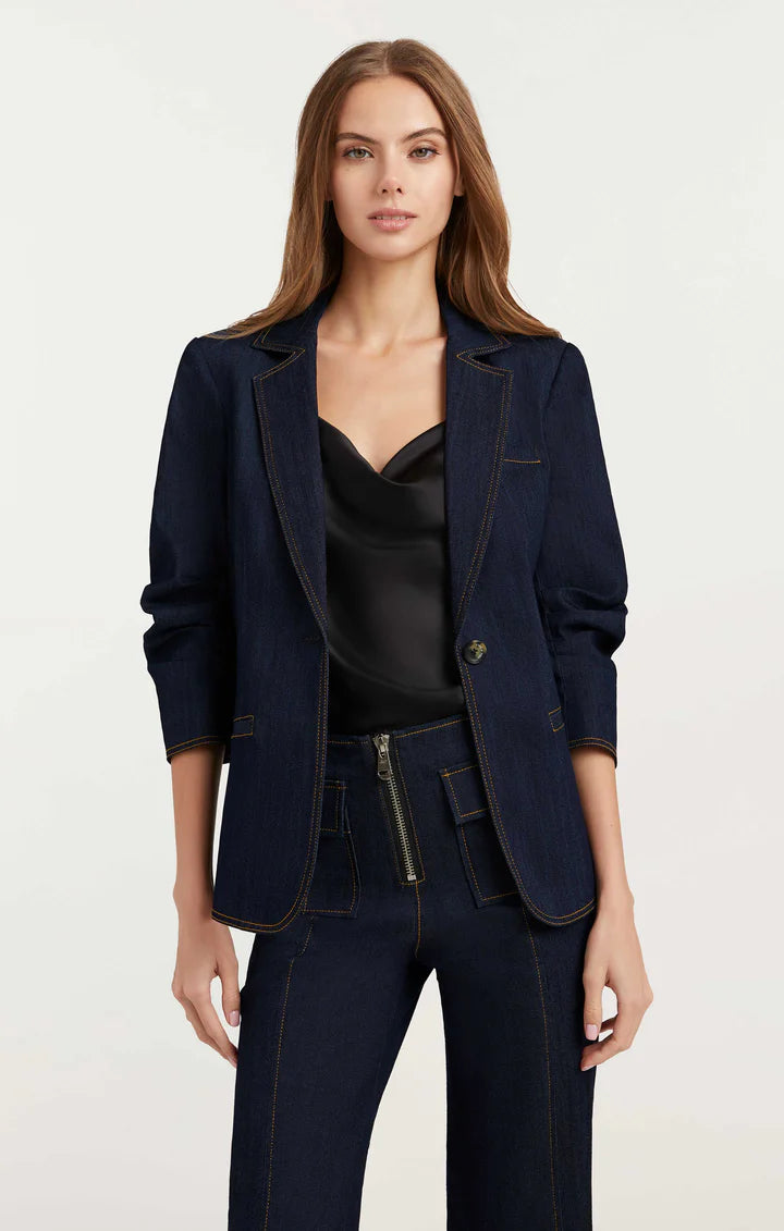 High-end Fashion Short Design Denim Khloe Blazer