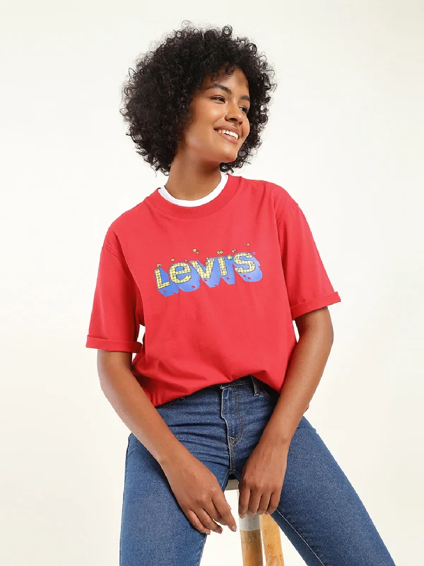 Fresh And Capable Lazy Home Women's Graphic Print Oversized T-Shirt