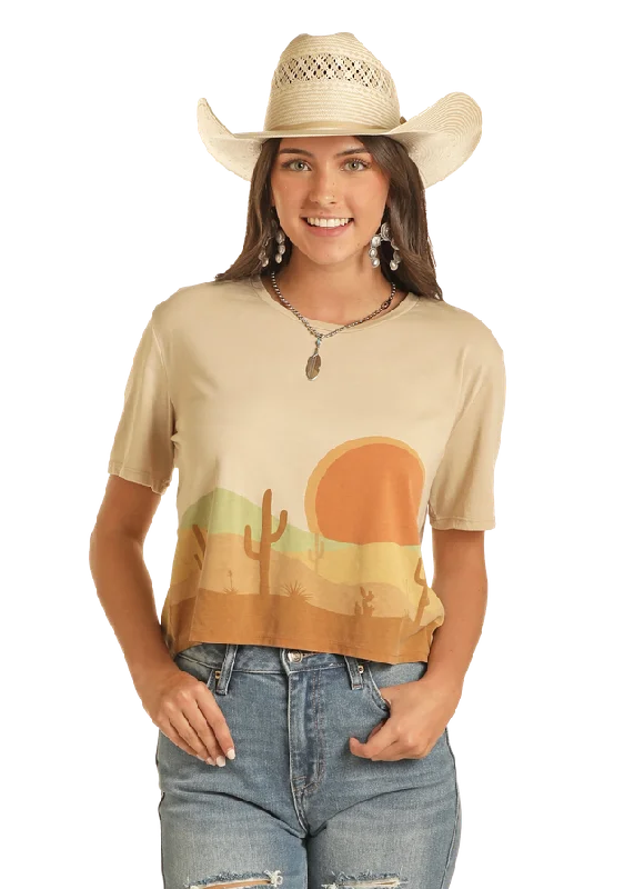 Fashionable And Versatile Retro Fashion Women's Rock & Roll Cowgirl T-Shirt #BW21T03909 Fashionable And Versatile Retro Fashion Women's Rock & Roll Cowgirl T-Shirt #BW21T03909